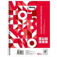 Cahier à spirale Office Depot Blanc A5+ Quadrillé 80 Feuilles Paquet de 5