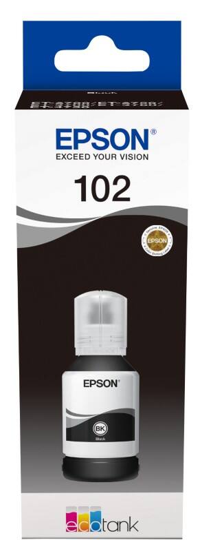 Bouteille d'encre Epson 102 D'origine C13T03R140 Noir 127 ml