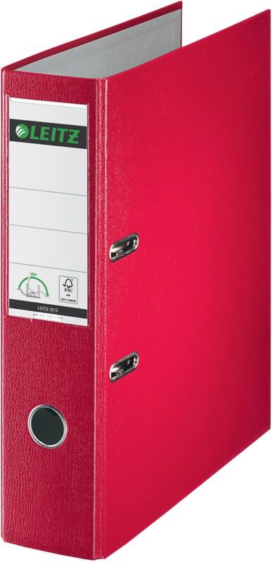 Classeur à levier Leitz Large 180° Swiss Edition A4 80 mm Rouge 2 Anneaux 10135025 Plastique Portrait