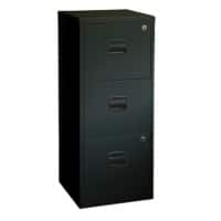 Bisley Home Hängeregistraturschrank Economy 3 Schubladen Schwarz 413 x 400 x 1.016 mm