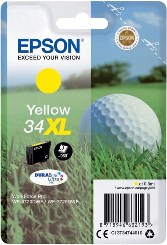 Epson 34XL Original Tintenpatrone C13T34744010 Gelb
