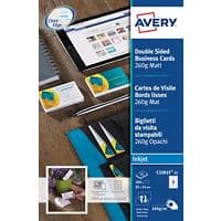Avery Zweckform C32015-25 Visitenkarten 85 x 54 mm 260 g/m2 Weiss 200 Stück