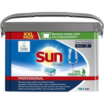 Tablettes pour lave-vaisselle Sun Professional All-in-One 200 Unités