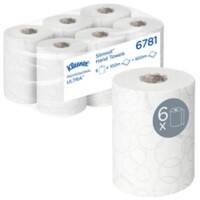 Kleenex Ultra Slimroll Papierhandtücher Gerollt Weiss 2-lagig 100 m 6781 6 Rollen