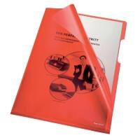 Chemises Bene 205000 A4 Glass Clear Rouge PVC 150 microns 100 unités