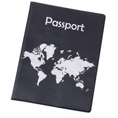 Hidentity Reisepass-Standardhülle RFID Datenschutzhülle Spezial Schwarz PVC