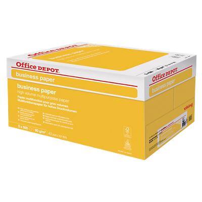 Office Depot Business DIN A3 Druckerpapier Weiß 80 g/m² Glatt 5 Pack à 500 Blatt