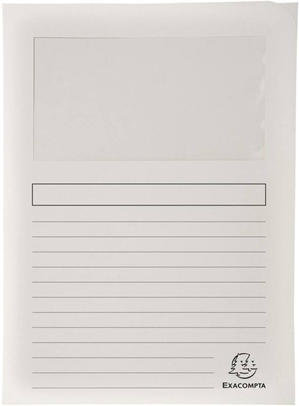 Exacompta Forever Ordnungsmappen DIN A4 Weiss Manila Recycelt 100% 130 g/m² 100 Stück
