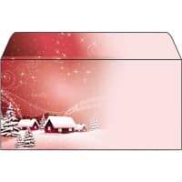 Sigel Weihnachten Silent Night Briefumschläge 11 x 22 cm Farbig sortiert 50 Stück