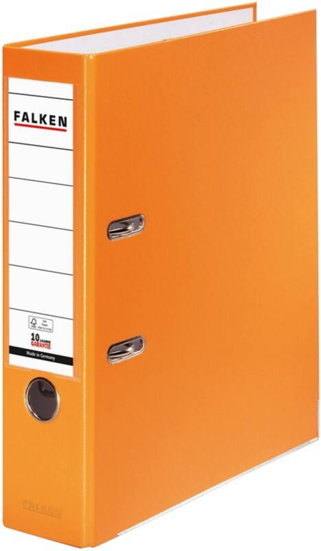 Falken PP-Color Breit Ordner A4 80 mm Orange 2 Ringe Kunststoff