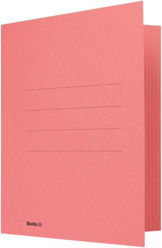 Fardes 3 rabats Biella S050091 A4 Rouge Carton