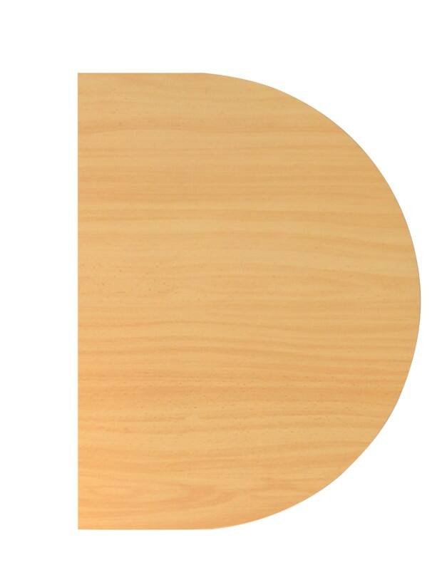 Extension de bureau Hammerbacher Demi-cercle Hêtre T-Pied 600 (L) x 800 (P) x 720 (H) mm Mélaminé
