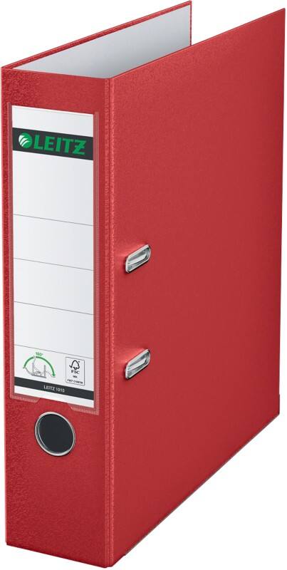 Leitz 180° Breit Ordner A4 82 mm Rot 2 Ringe 1010 Kunststoff Glatt Hochformat