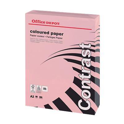 Office Depot Farbiges Kopier-/ Druckerpapier DIN A3 80 g/m² Pink 500 Blatt