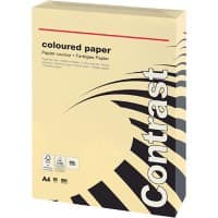 Office Depot Farbiges Kopier-/ Druckerpapier DIN A4 80 g/m² Pastellcreme 500 Blatt