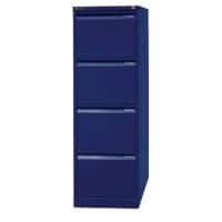 Armoire pour dossiers suspendus Bisley 4 tiroirs Bleu 413 x 622 x 1'321 mm