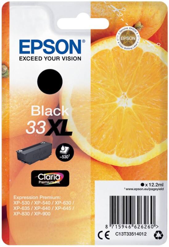 Epson 33XL Original Tintenpatrone C13T33514012 Schwarz