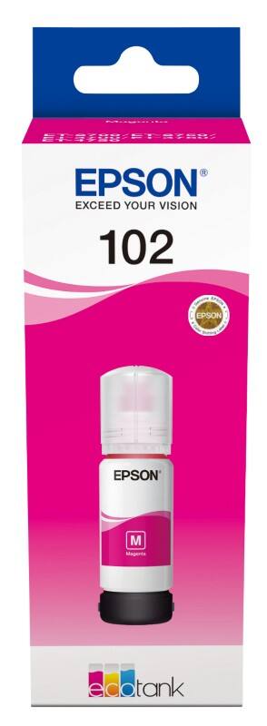 Bouteille d'encre Epson 102 D'origine C13T03R340 Magenta 70 ml