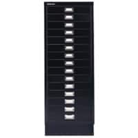 Bisley Schubladenschrank Multidrawer 15 Schubladen Schwarz 349 x 432 x 670 mm