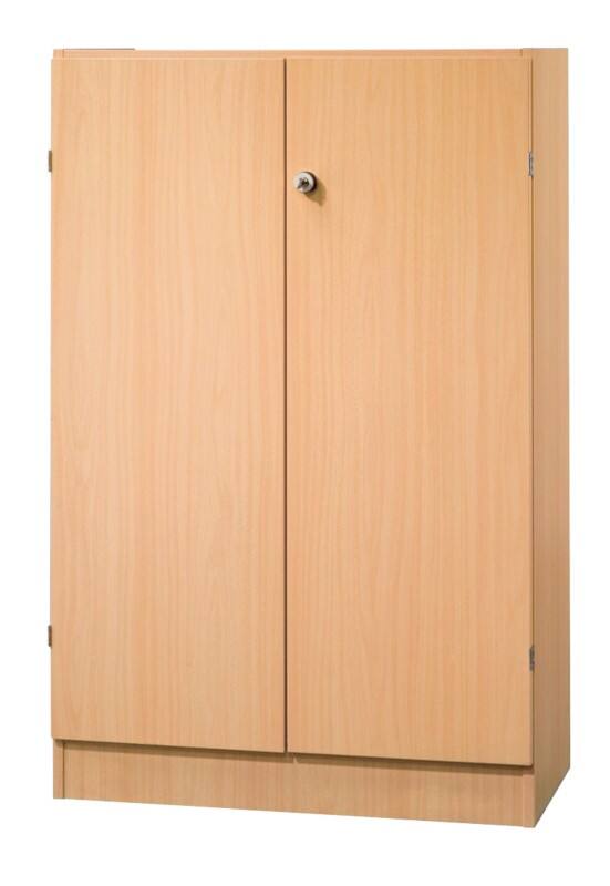 Armoire à portes battantes Hammerbacher Aggloméré 2 Étagères Verrouillable 800 x 420 x 1270 mm Hêtre Beige, gris