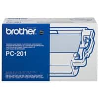 Brother Original Schwarz Druckkassette inkl. Farbband PC201