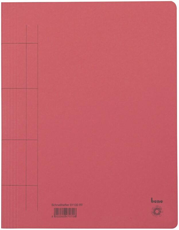 Chemise à lamelle Bene A4 Carton manille Rouge