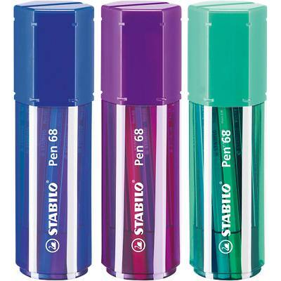 STABILO Pen 68 Faserschreiber 1 mm Farbig assortiert Mittel Pen 68 20 Stück