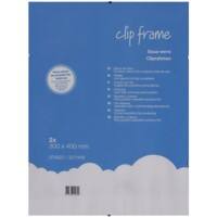Niceday Clip-Bilderrahmen Clip Frame 300 x 400 mm Transparent 2 Stück