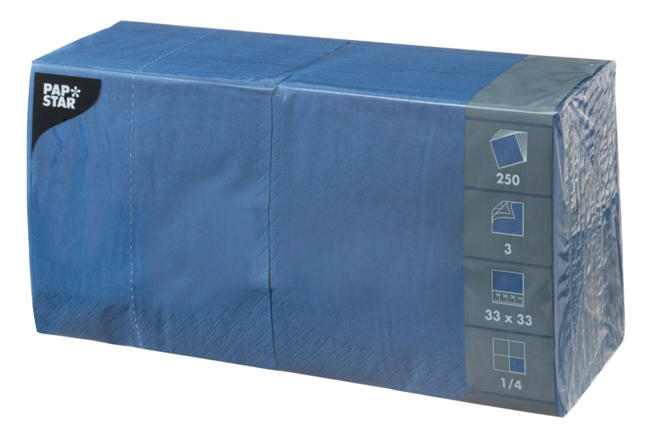 PAPSTAR Servietten 250 Stück Blau 250 Stück