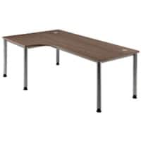 Bureau 4 pieds Hammerbacher Matrix Noyer 2 000 x 1 200 x 760 x 680 - 760 mm