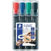 STAEDTLER Lumocolor 352 Rundspitze Permanentmarker Mittel Rundspitze 2 mm Farbig assortiert Nachfüllbar 4 Stück