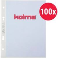 Pochette perforée Kolma A5 Brillant Transparent 60 microns Polypropylène Ouverture au-dessus 4 perforations 57203.2 100 Unités