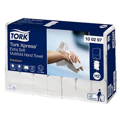 Essuie-mains Tork H2 - Interfold system Advanced Pliage en M Blanc 2 épaisseurs H2 100297 21 Unités de 100 Feuilles