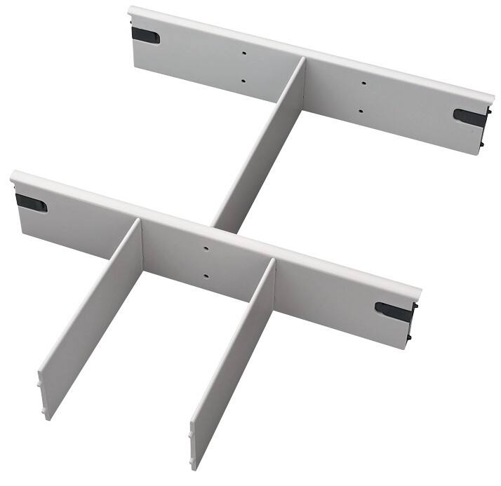 Séparateurs Hammerbacher Gris clair 10 unités