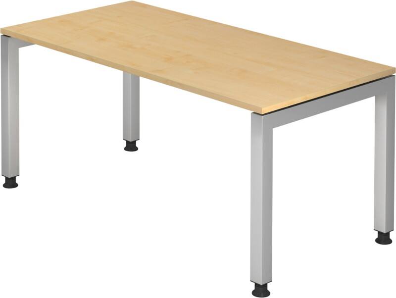 Hammerbacher J Serie Höhenverstellbar Schreibtisch Rechteckig Ahorn 4 Füsse 1.600 (B) x 680 (H) mm Holz