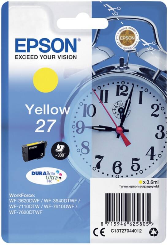 Epson 27 Original Tintenpatrone C13T27044012 Gelb