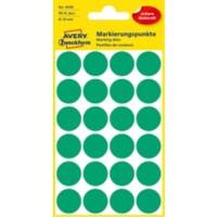 Pastilles autocollantes AVERY Zweckform Rond Adhésif Vert 4 Feuilles de 24 Étiquettes