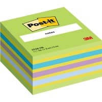 Cube Post-it 76 x 76 mm Couleurs fluo Vert-Bleu 450 Feuilles