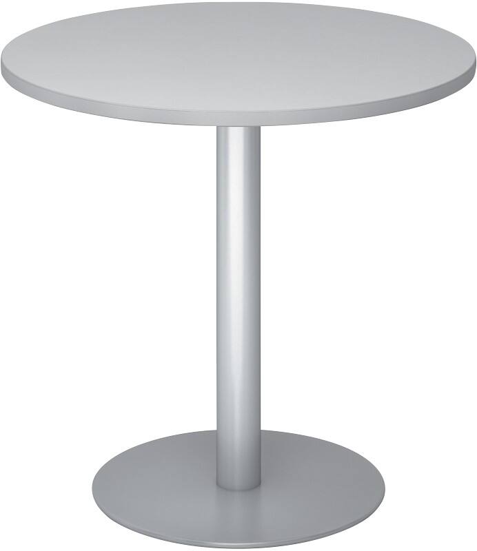 Hammerbacher Säulentisch STF08 Grau, Silber 800 x 745 mm