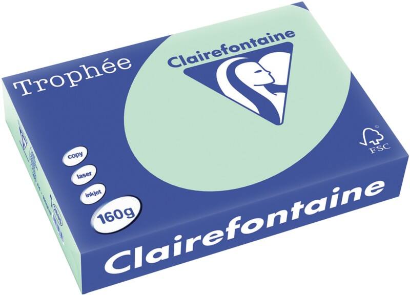 Clairefontaine 2635C Farbiges Kopier-/ Druckerpapier DIN A4 160 g/m² Hellgrün 250 Blatt