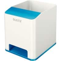 Leitz WOW Sound Stiftehalter Duo Colour Weiß, Blau 9 x 10 x 10,1 cm