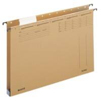 Leitz ALPHA Hängesammler 1943 A4 Mit Kunststoffboden U-Base 28 mm 320 g/m² Naturbraun 100% Recycelter Natron-Karton 25 Stück