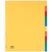 Kolma Blanko Register A4 XL hoch Mehrfarbig 10-teilig Kunststoff 4 Löcher 10 Blatt