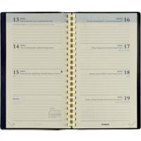 Brepols Interplan Terminkalender Nachfüllung 2025 A6 1 Woche / 2 Seiten Deutsch, Englisch, Französisch, Italienisch, Niederländisch, Spanisch Schwarz
