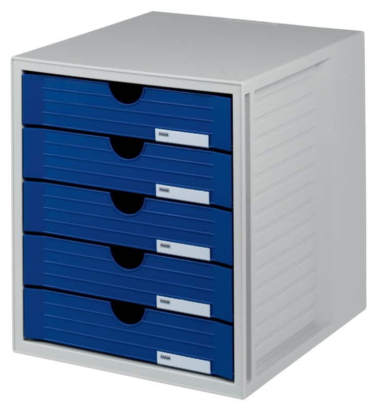 Module à tiroirs HAN PS (Polystyrène) Assortiment 5 Tiroirs 27,5 x 33 x 32 cm