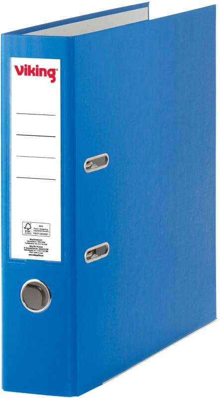 Viking Premium Ordner Breit A4 75 mm Blau 2 Ringe Kunststoff Matt Hochformat