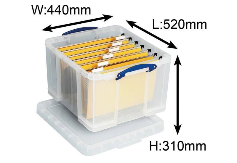 Boîte de rangement Really Useful Box Plastique 42 L Transparent 44 x 52 x 31 cm