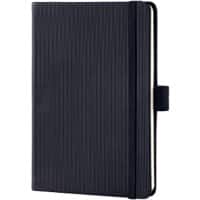 Sigel Conceptum A6 Fallgebunden Schwarz Hardback Notizbuch Liniert 97 Blatt