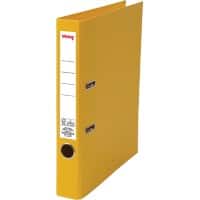 Classeur à levier Viking A4 2 anneaux Portrait Mat PP (Polypropylène) Jaune 50 mm
