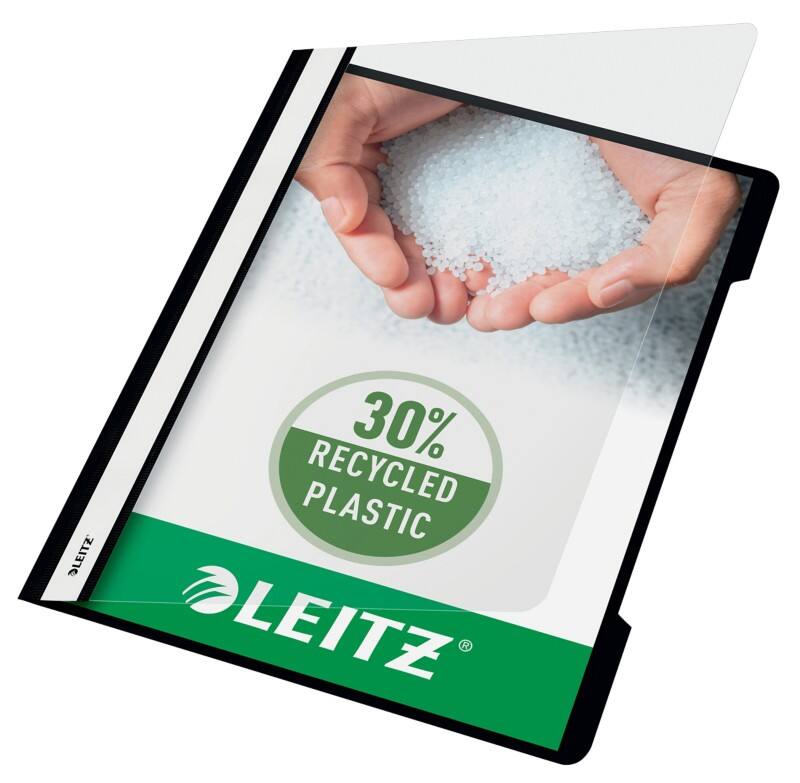 Leitz Standard Plastik-Schnellhefter 4191 A4 Polypropylen 60 Blatt Schwarz